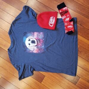 Raising Cane's Chicken Dog T-shirt, Beanie Hat and Socks.